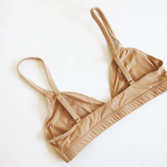 Skims Fits Everybody Triangle Bralette S Ochre - Picture 2 of 3